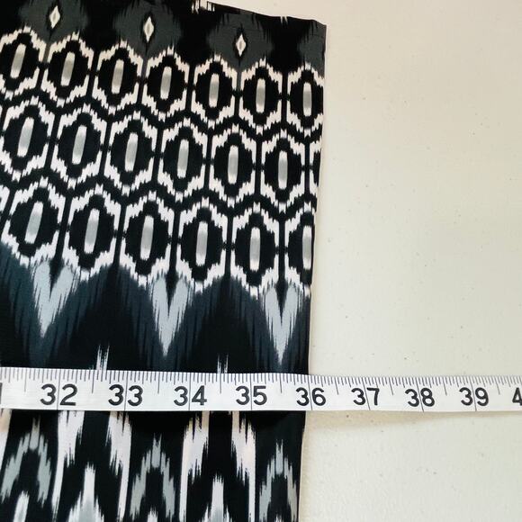 CARMEN MARC VALVO Resort Wear Black Top Tribal Aztec Oversize Swim Coverup XS/S - Picture 9 of 10